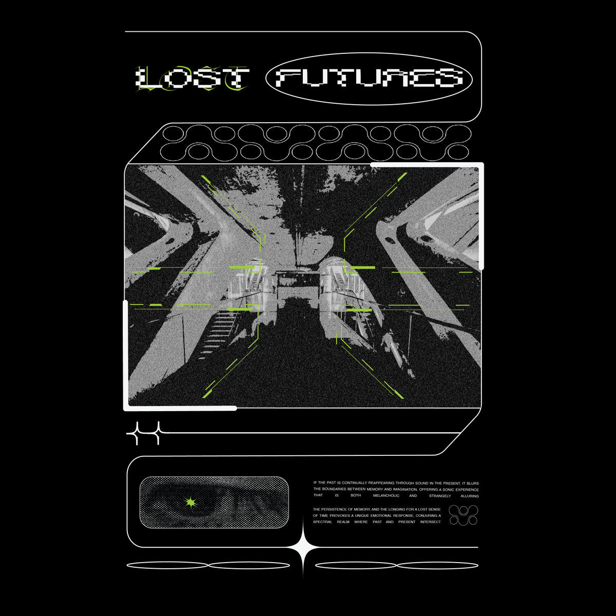 LOST FUTURES CROPPED HOODED SWEATSHIRT (BLACK)